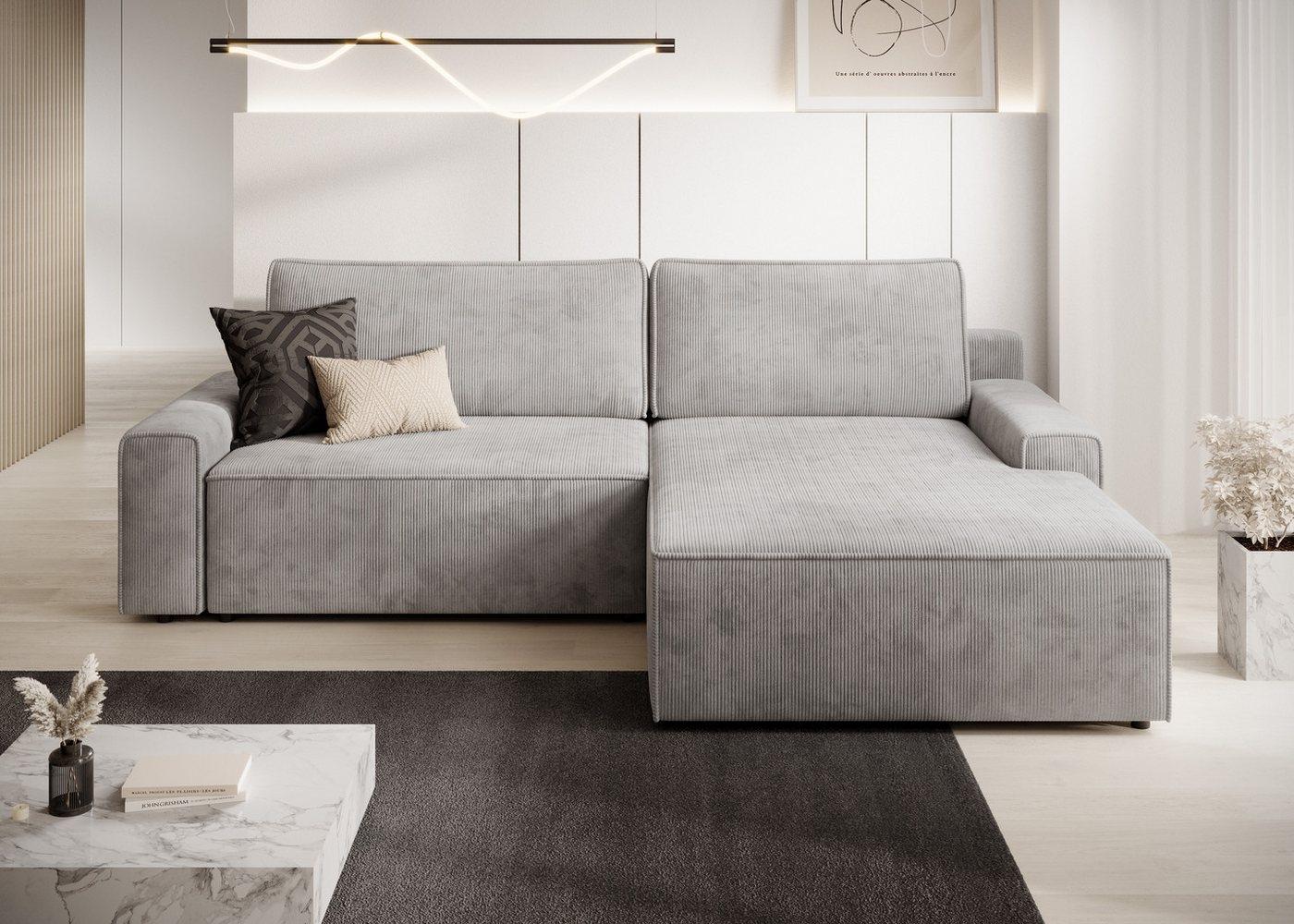 TRENDMANUFAKTUR Ecksofa Challenge, Schlafsofa mit Bettkasten, Couch in L-Form, Breite 245 cm, Recamiere beidseitig montierbar, auch in trendigem Cordstoff Bild 1