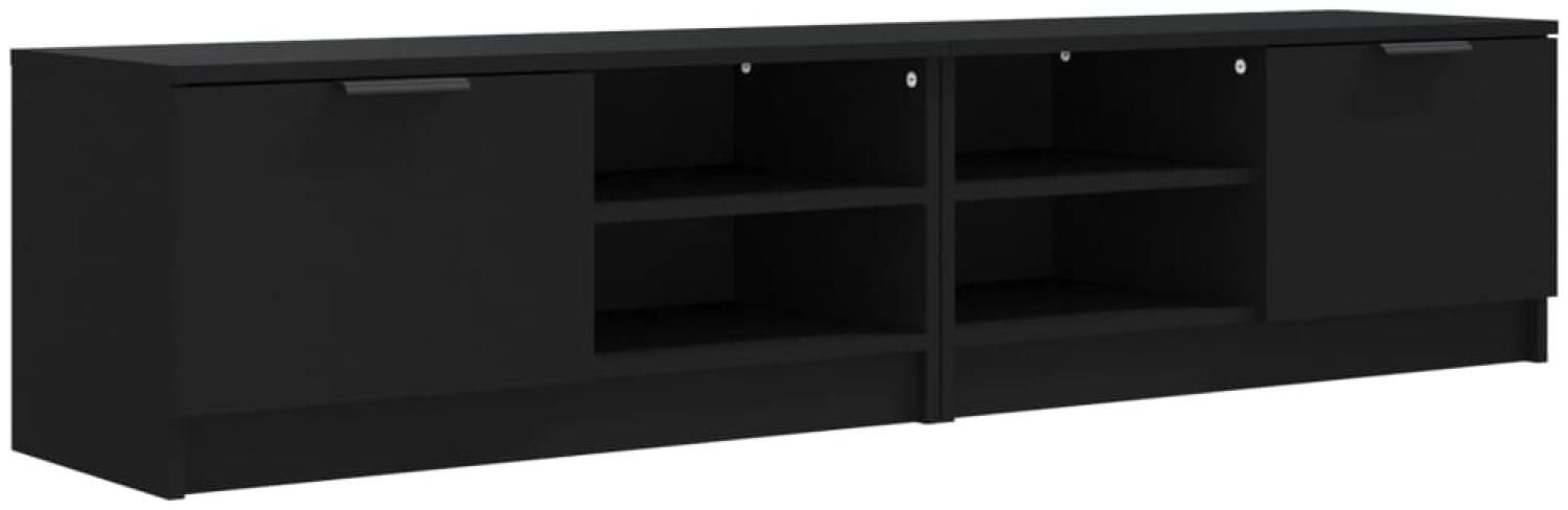 TV-Schränke 2 Stk. Schwarz 80 x 35 x 36,5 cm Holzwerkstoff Bild 1