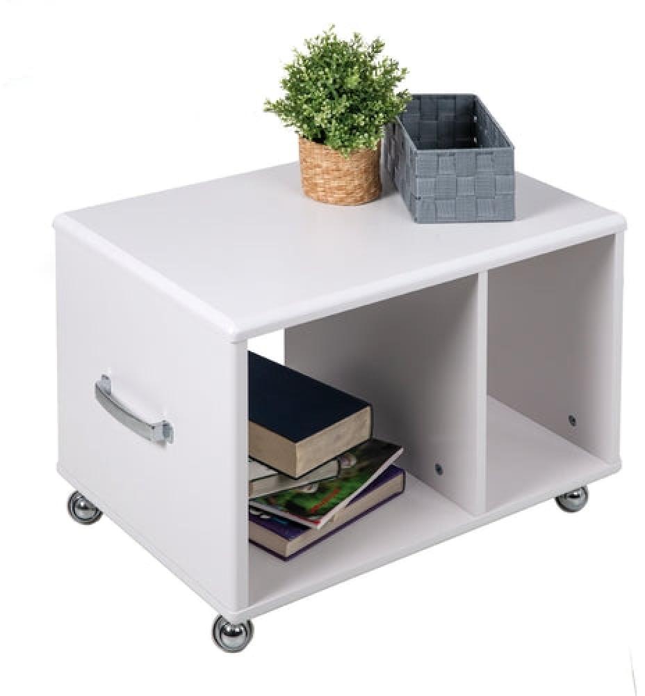 Miami Couchtisch/Universalcontainer mit Rollen und 2 Fächern, Autometallic Lack Bild 1