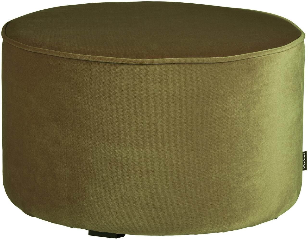 Hocker Sara Samt, Ø 60cm Army Bild 1