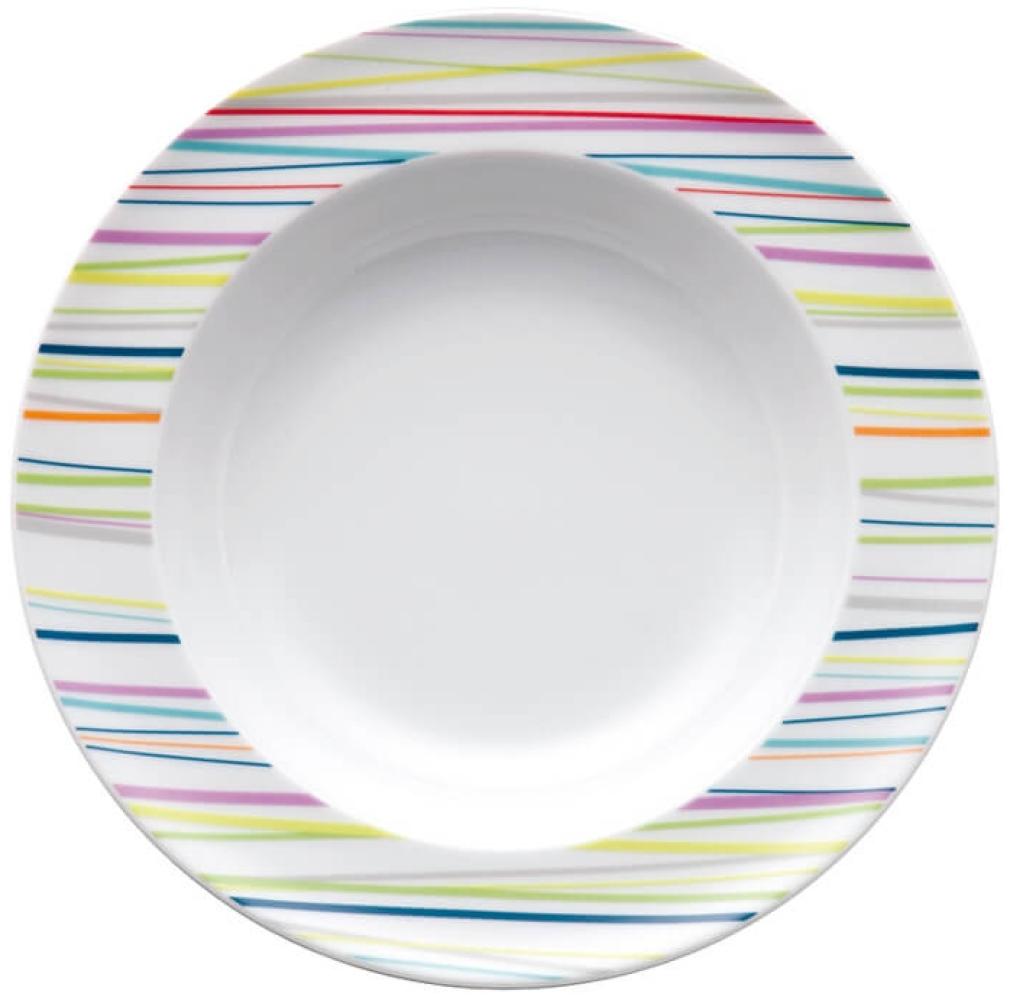 Thomas Sunny Day Suppenteller, Pastateller, Teller, Porzellan, Sunny Stripes / Bunt Gestreift, Spülmaschinenfest, 23 cm, 10323 Bild 1