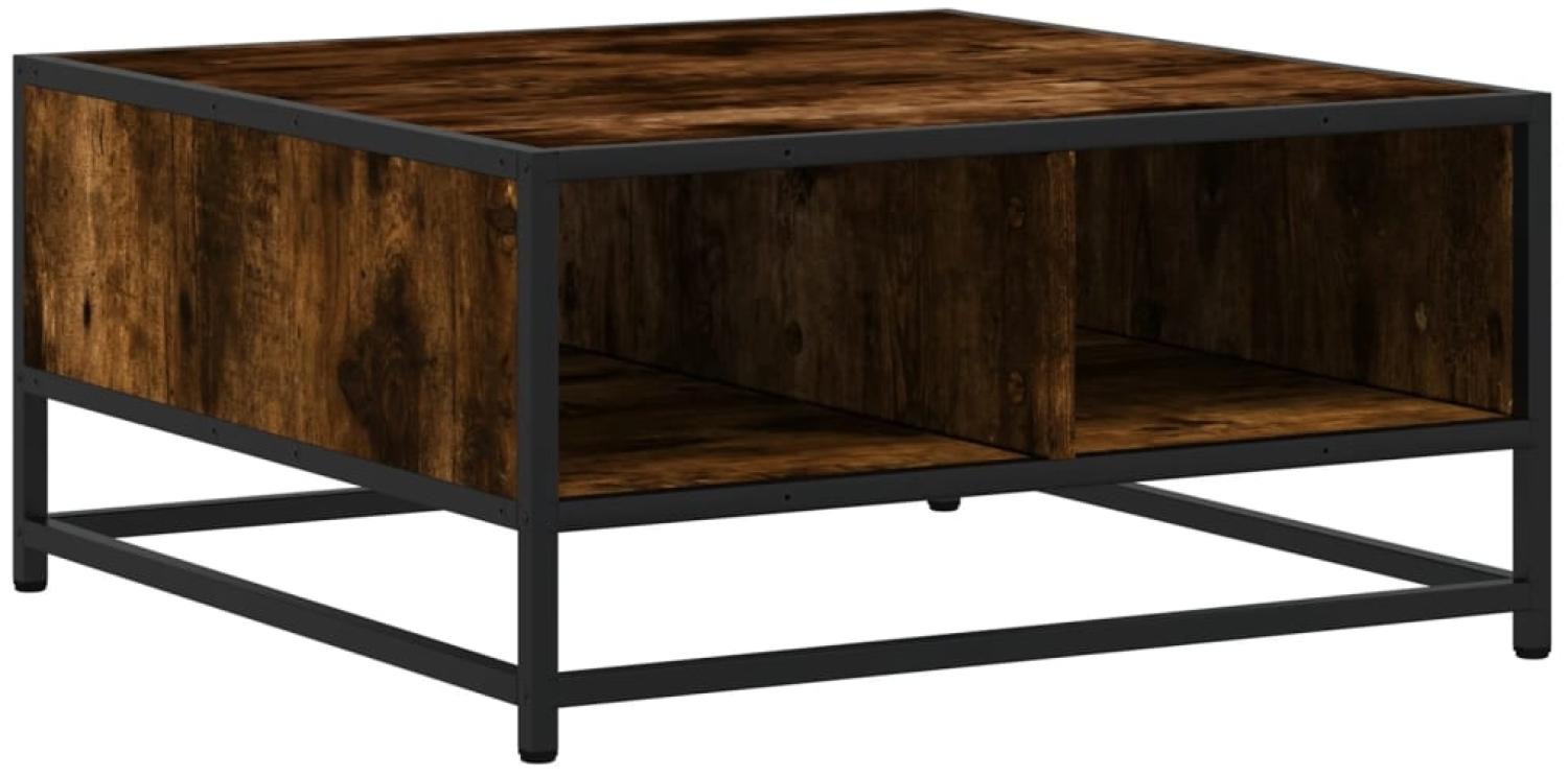 vidaXL Couchtisch Räuchereiche 60,5x60,5x30cm Holzwerkstoff und Metall 848766 Bild 1