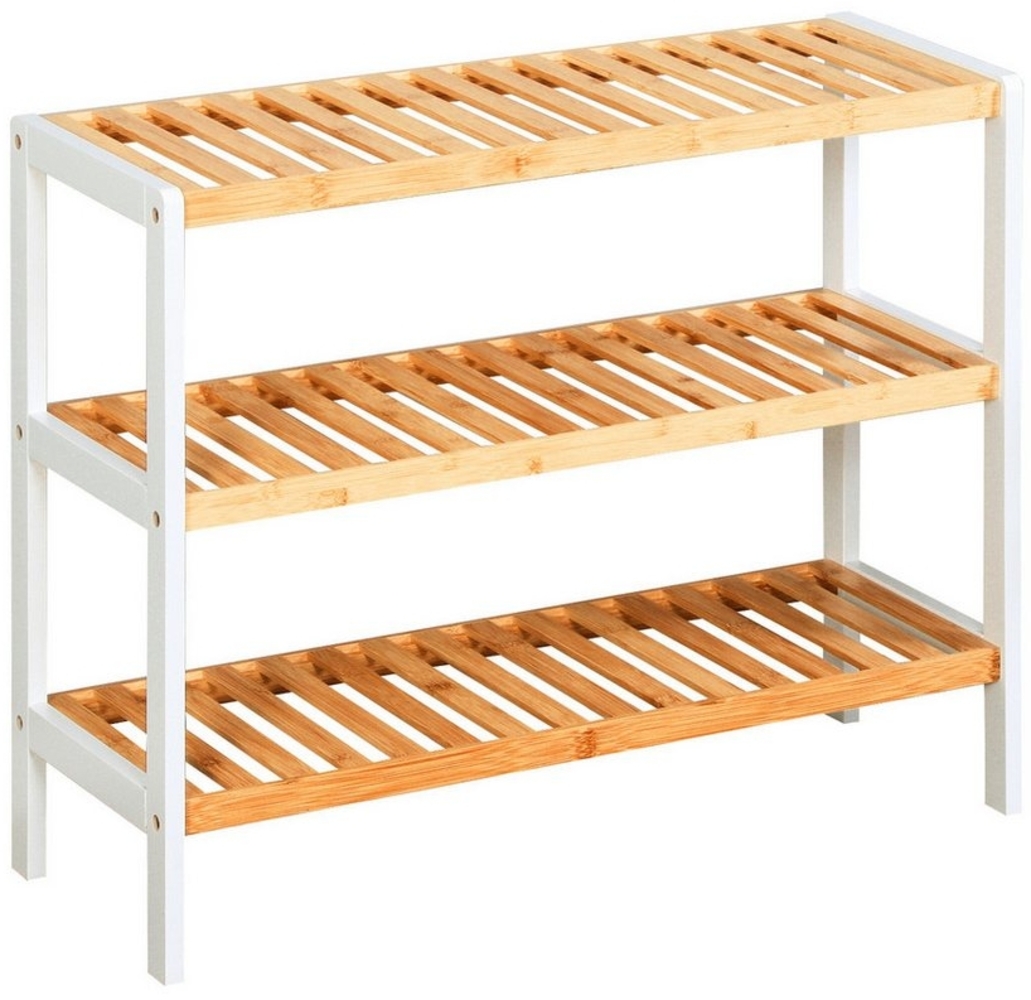 Kubus Schuhschrank Bambus-Schuhregal Timber, Drei Etagen Bild 1