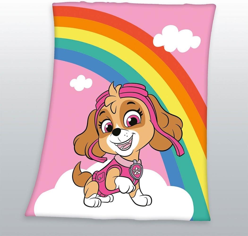 Paw Patrol Decke Skye Fleecedecke Mädchen Kinder 130 x 170 cm Bild 1