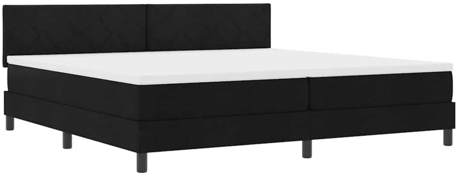 vidaXL Boxspringbett mit Matratze Schwarz 200 x 200 cm Stoff 3342312 Bild 1