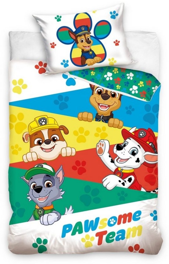 PAW PATROL Babybettwäsche PAW Patrol Babybettwäsche 100x135 cm Bild 1