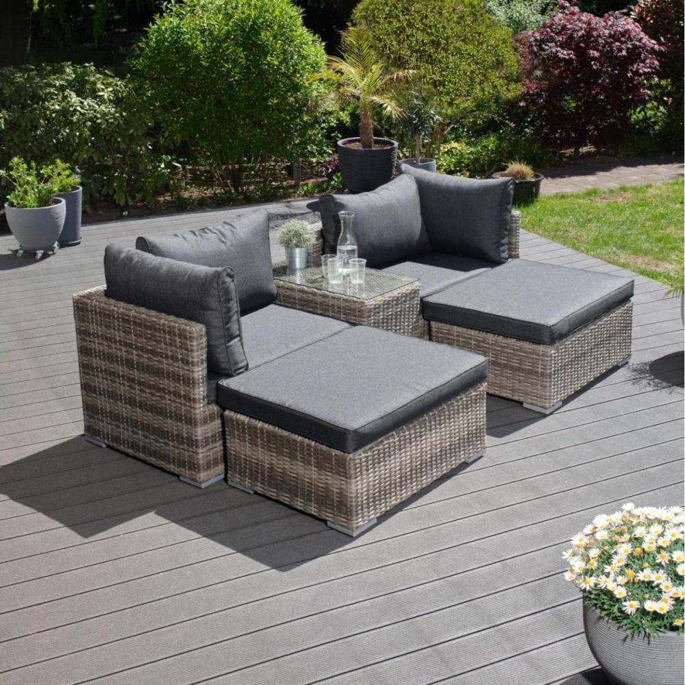 Aluminium Gartenlounge Samoa, hellgrau Bild 1