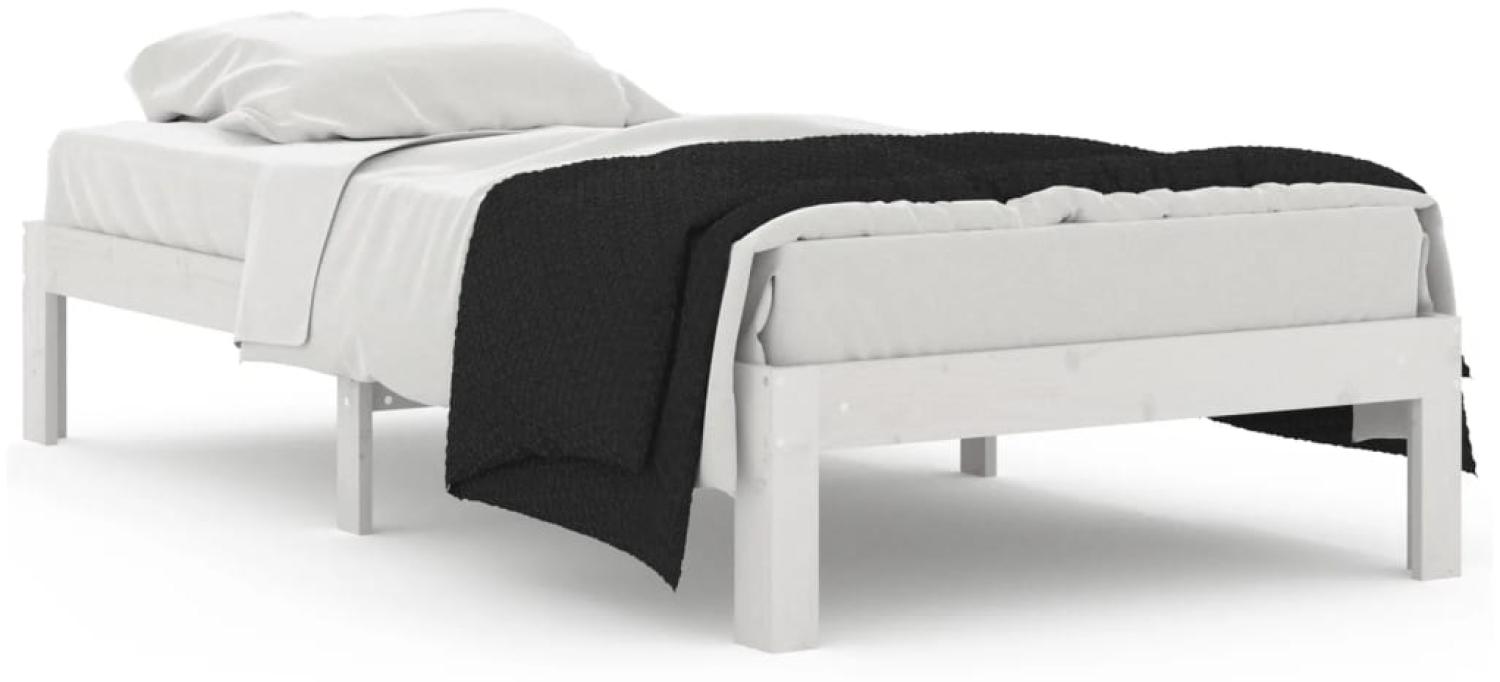 Massivholzbett Weiß 90x190 cm 3FT Single [810331] Bild 1