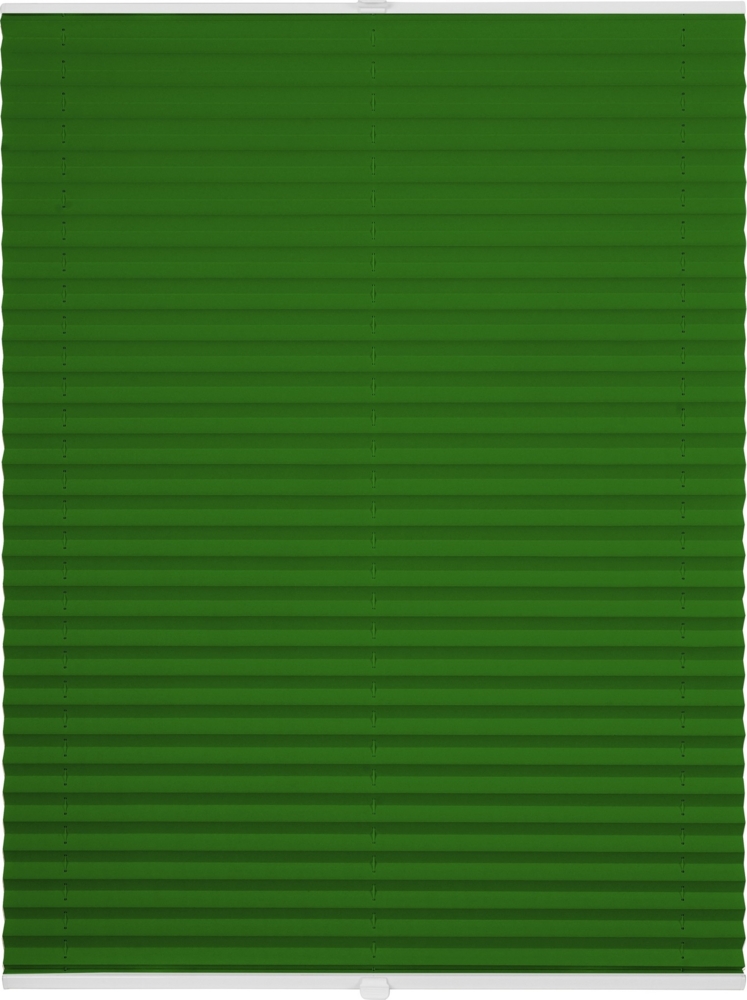 ondeco Plissee nach Maß für alle Fenster innen Montage in Glasleiste mit Spannschuh Sonnenschutz Rollo Sichtschutz Blickdicht - Grün - B): 71-80 cm, H): 201-250 cm Bild 1