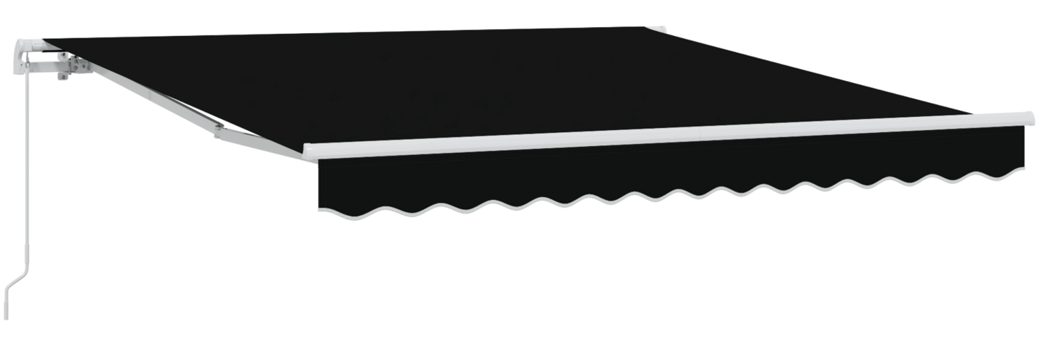 vidaXL Manuelles Markisen-Rollo Schwarz 300x250 cm 3330033 Bild 1