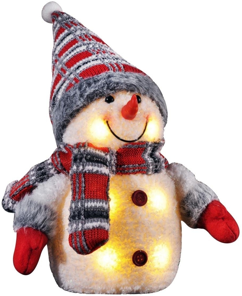 Bambelaa! LED Dekolicht Bambelaa LED Schneemann Weihnachtsdeko Innen ca 26cm batteriebetrieben Bild 1