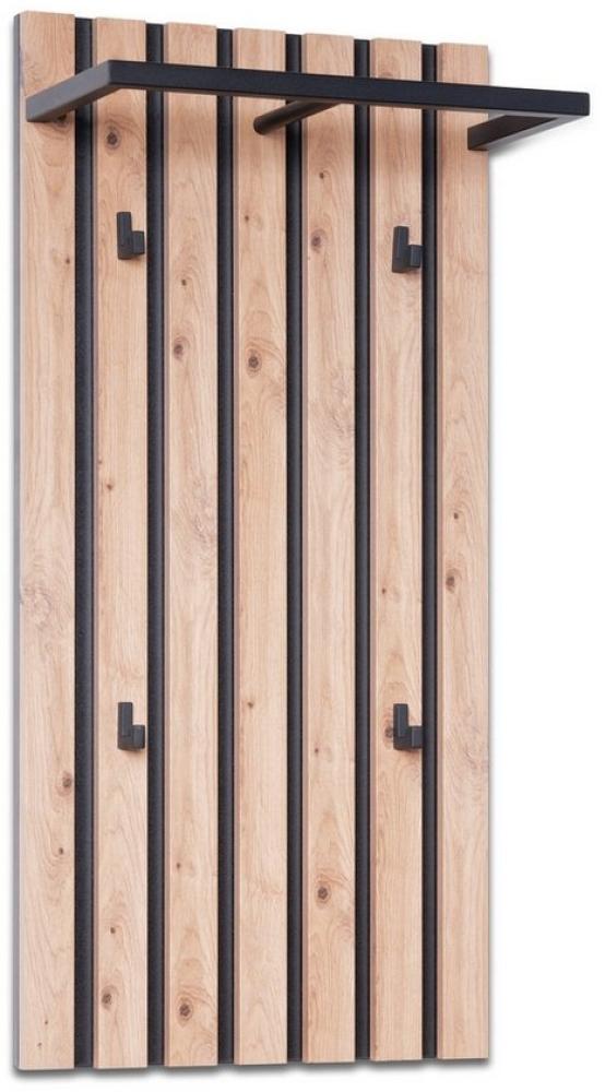 Wandgarderobe >Wandgarderobe Tip 3< in braun/schwarz - 45x90x23 (BxHxT) Bild 1