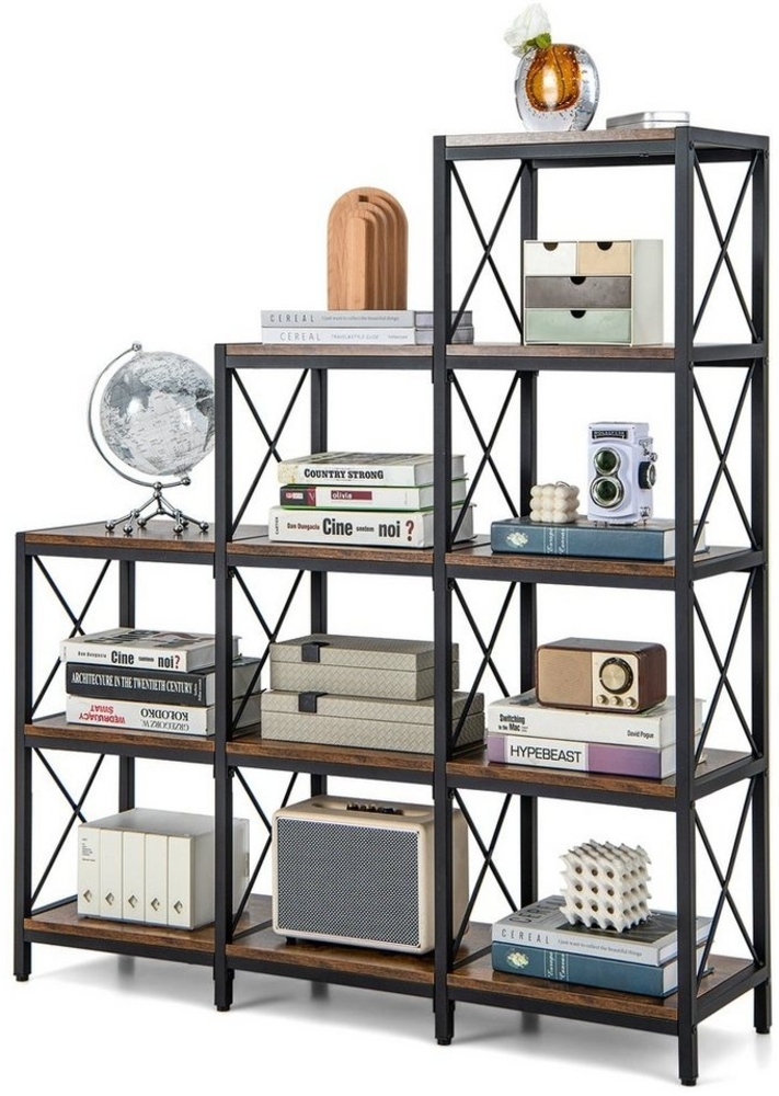 COSTWAY Bücherregal, mit 5 Ebenen, bis 20kg pro Regal, 115 x 30 x 130 cm Bild 1