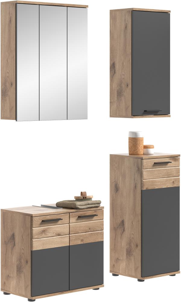 Badezimmerset Mason III - Nox Oak / Basalt Grau Bild 1