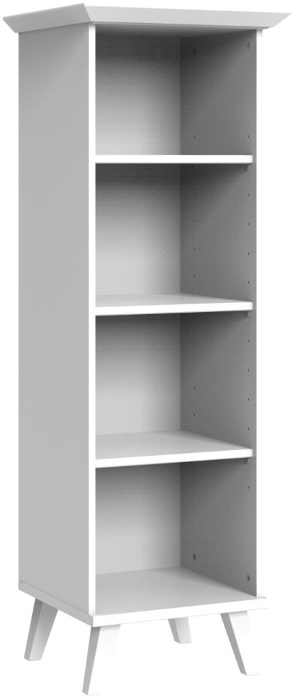 Bücherregal >VICTOR< (BxHxT: 42x144x41 cm) in WEISS - 42x144x41cm (BxHxT) Bild 1