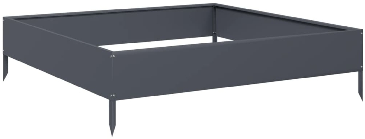 vidaXL Hochbeet Anthrazit 100x100x26 cm Stahl 851019 Bild 1