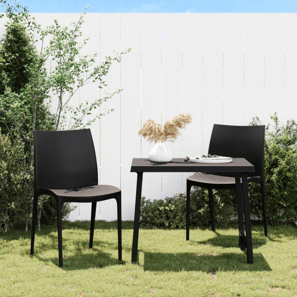 vidaXL Gartenstühle 2 Stk. Anthrazit 50 x 46 x 80 cm Polypropylen 364729 Bild 1