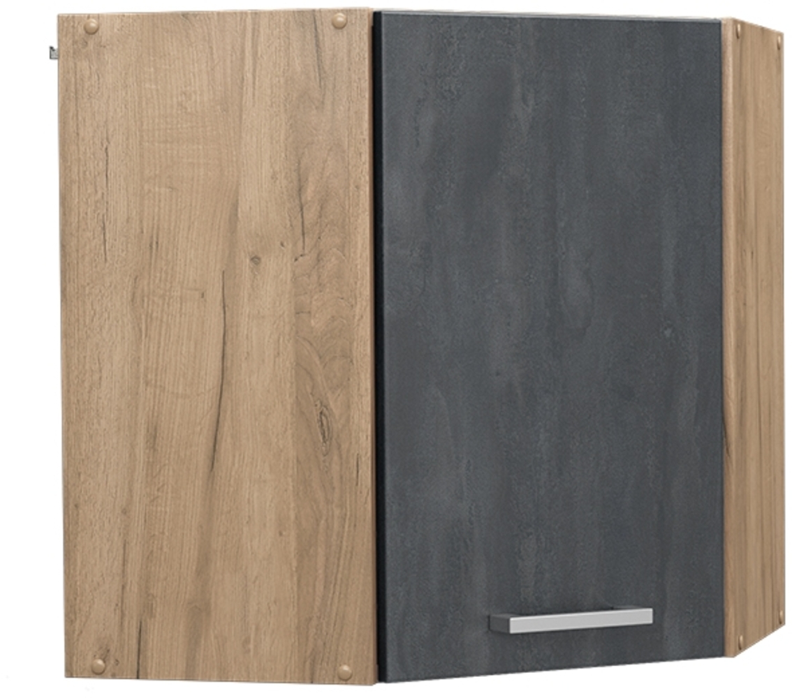 Eckhängeschrank R-Line Schwarz Beton 57 cm Vicco Bild 1