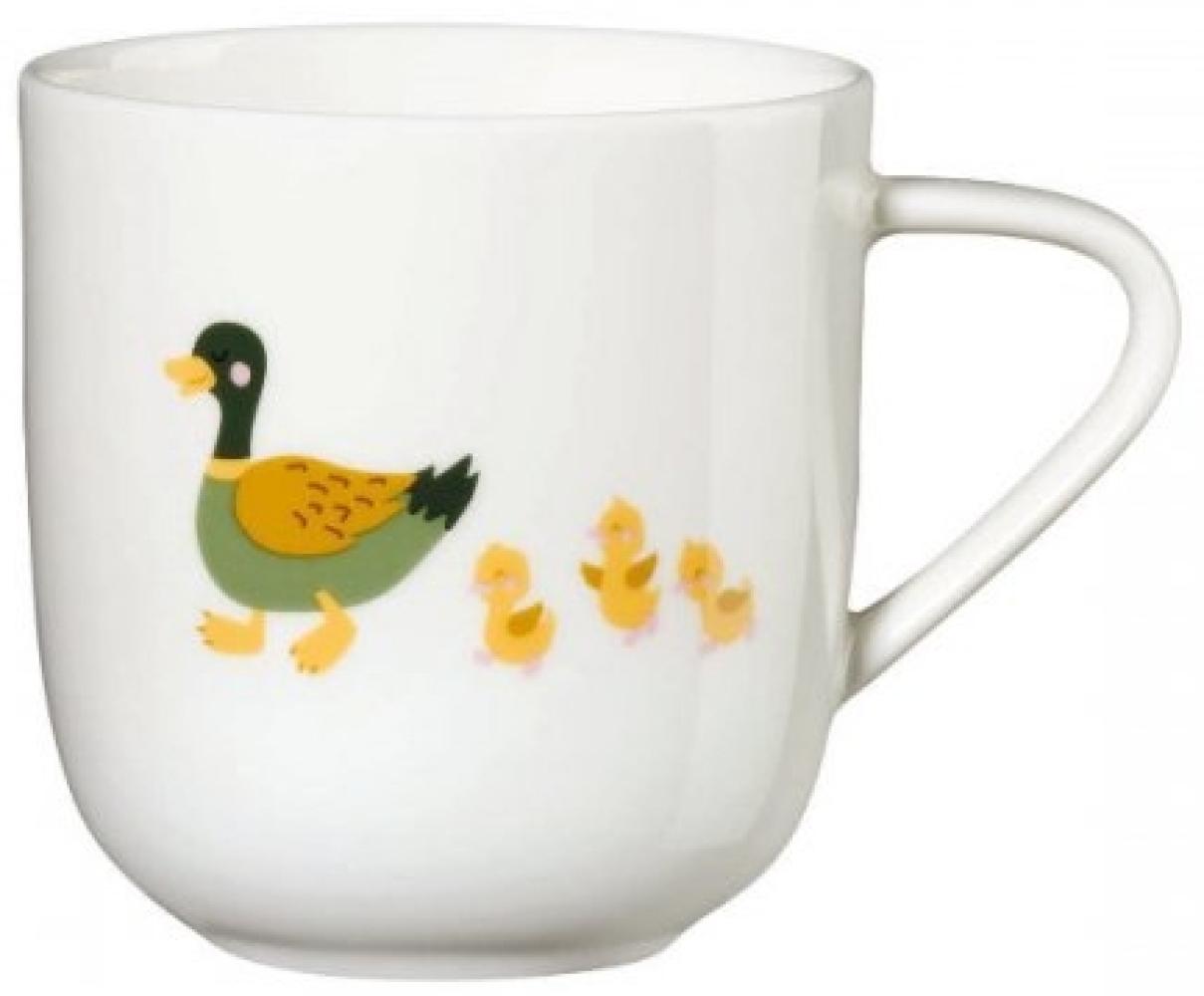 ASA Selection coppa kids Henkelbecher Duck Emil with Ducklings, Becher, Tasse, Teetasse, Fine Bone China, Weiß, 250 ml, 38064314 Bild 1