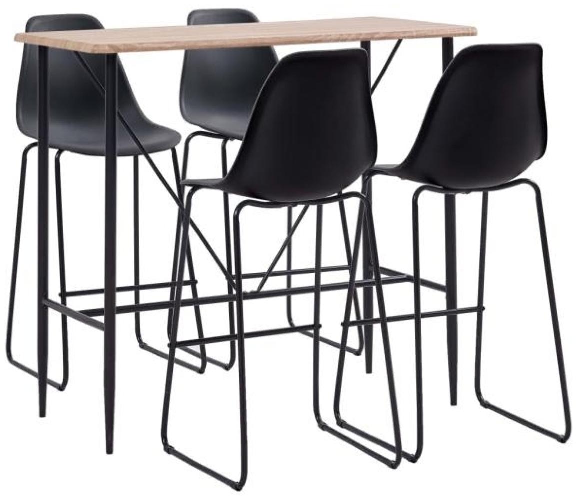 vidaXL 5-tlg. Bar-Set Kunststoff Schwarz 279897 Bild 1