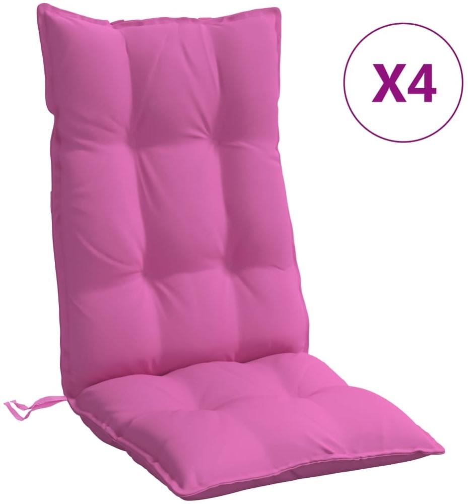 vidaXL Hochlehner-Auflagen 4 Stk. Rosa Oxford-Gewebe 377663 Bild 1