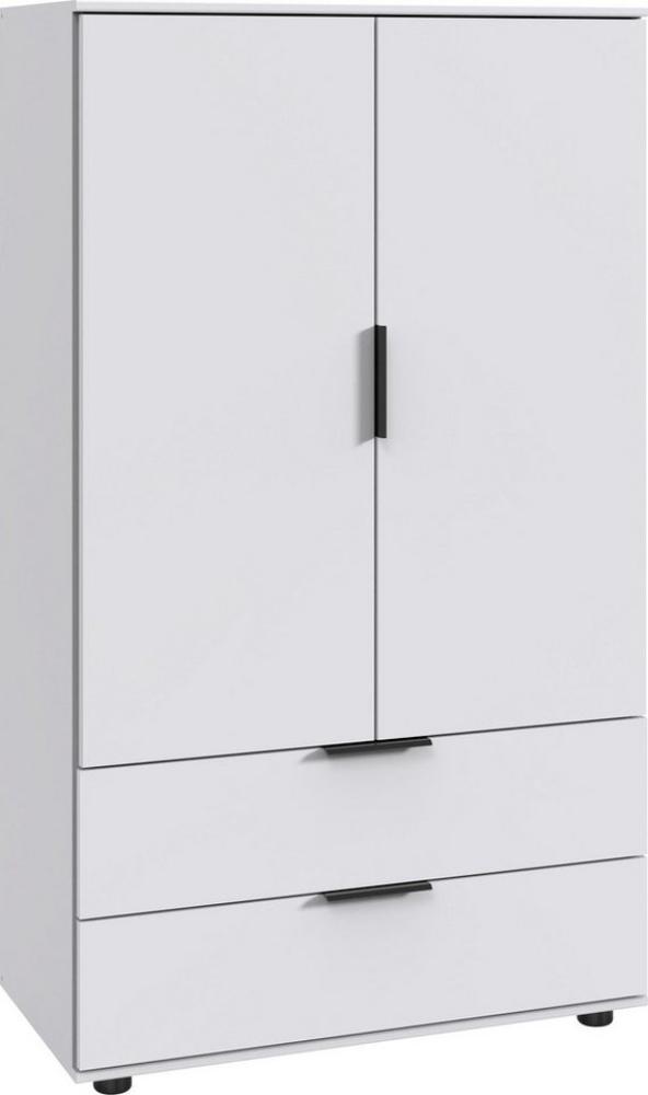 Wimex Wäscheschrank Easy Plus Kleiderschrank Garderobe 2 Schubladen, 81 oder 130cm breit in verschiedenen Farben, moderne Optik mit schwarzen Metallgriffen Bild 1