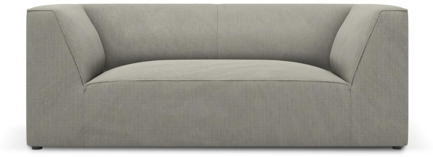 Micadoni 2-Sitzer Sofa Ruby | Bezug Light Grey | Beinfarbe Black Plastic Bild 1