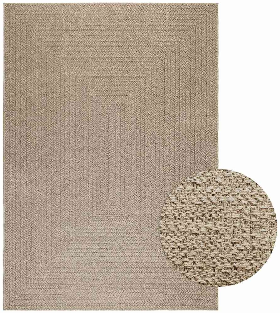 Teppich ZIZUR Beige 160x230 cm Jute-Optik Indoor und Outdoor 4010396 Bild 1