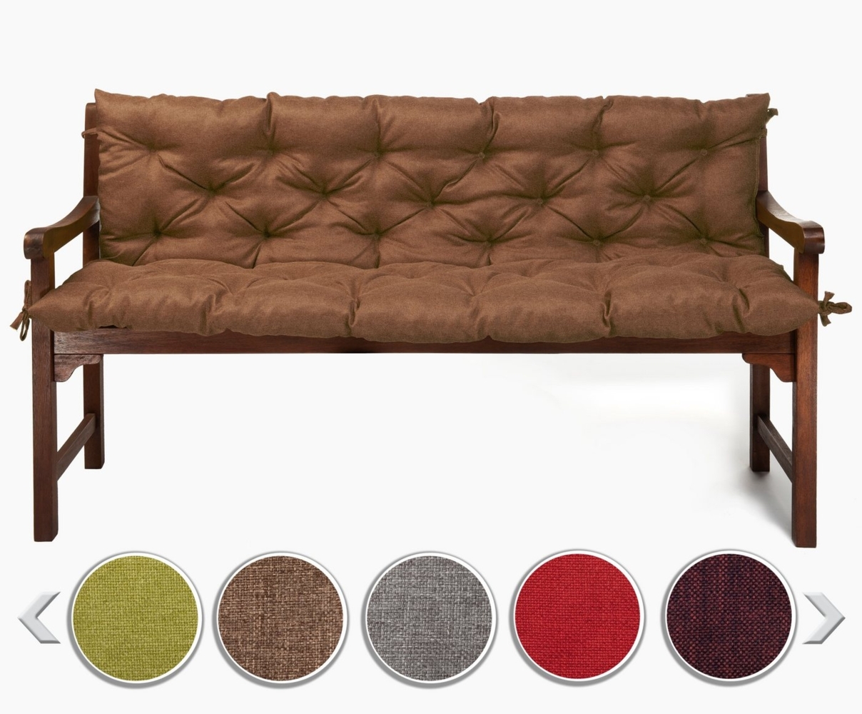 sunnypillow Bankauflage Bankauflage Stuhlkissen viele Farben und Größen zur Auswahl, 110 cm x 40 cm x 40 cm braun Bild 1