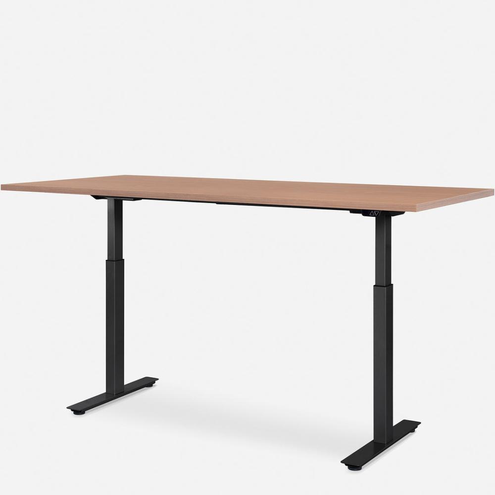 180 x 80 cm WRK21® SMART - Elmau Buche / Schwarz elektrisch höhenverstellbarer Schreibtisch Bild 1