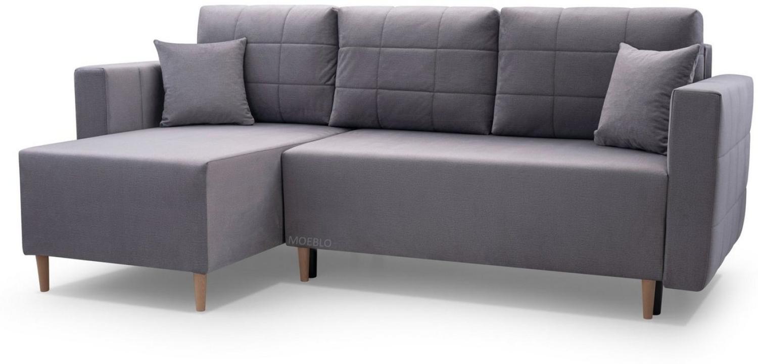 MOEBLO Ecksofa Santos, mit Schlaffunktion mit Bettkasten Eckcouch Wohnlandschaft Sofa mit Ottomane Eckgarnitur Polsterecke, (BxTxH):235x140x97cm, mit Relaxfunktion Bild 1