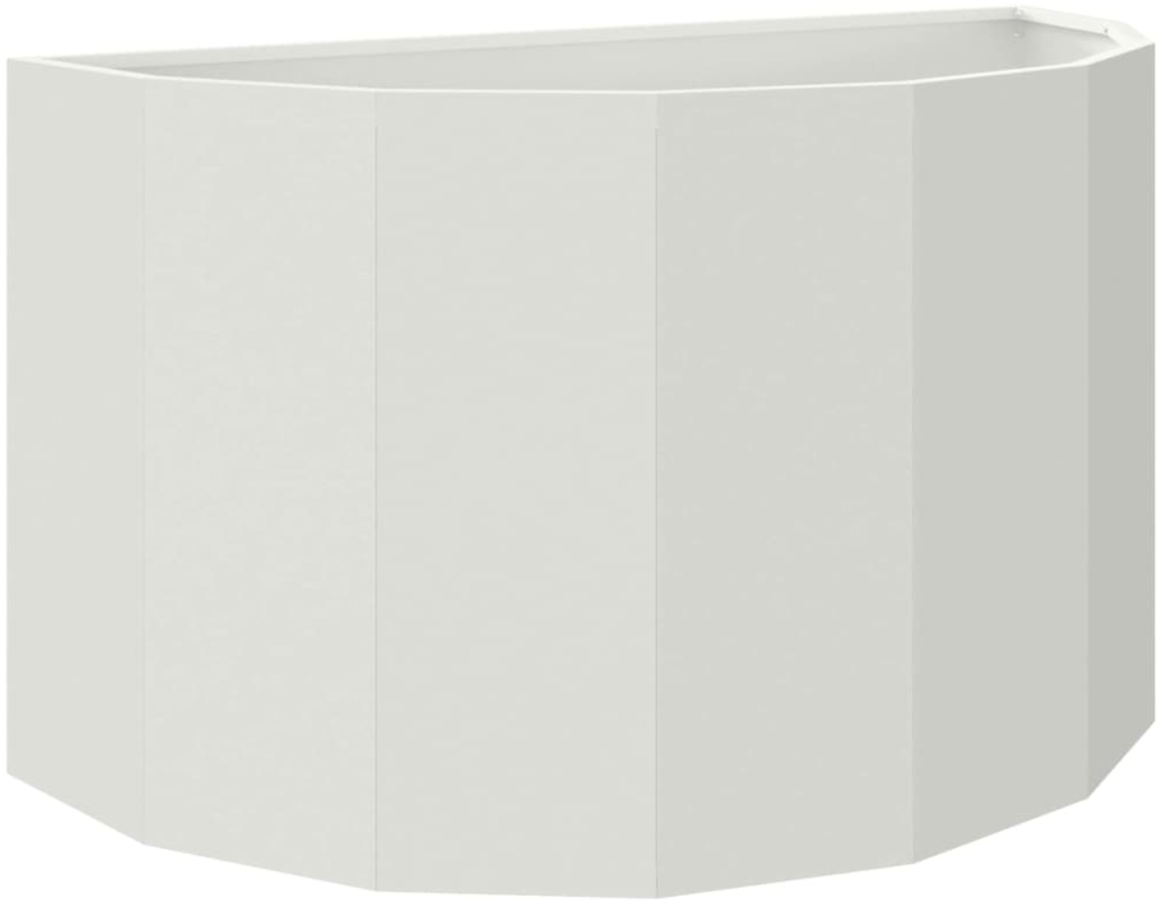 vidaXL Pflanzkübel Weiß 90 x 45 x 50 cm Stahl 883711 Bild 1