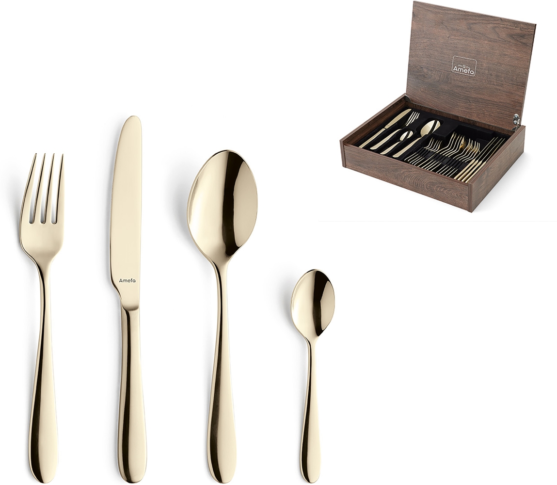 Amefa OXFORD Besteckset 24-teilig PVD champagner hochglanzpoliert Bild 1