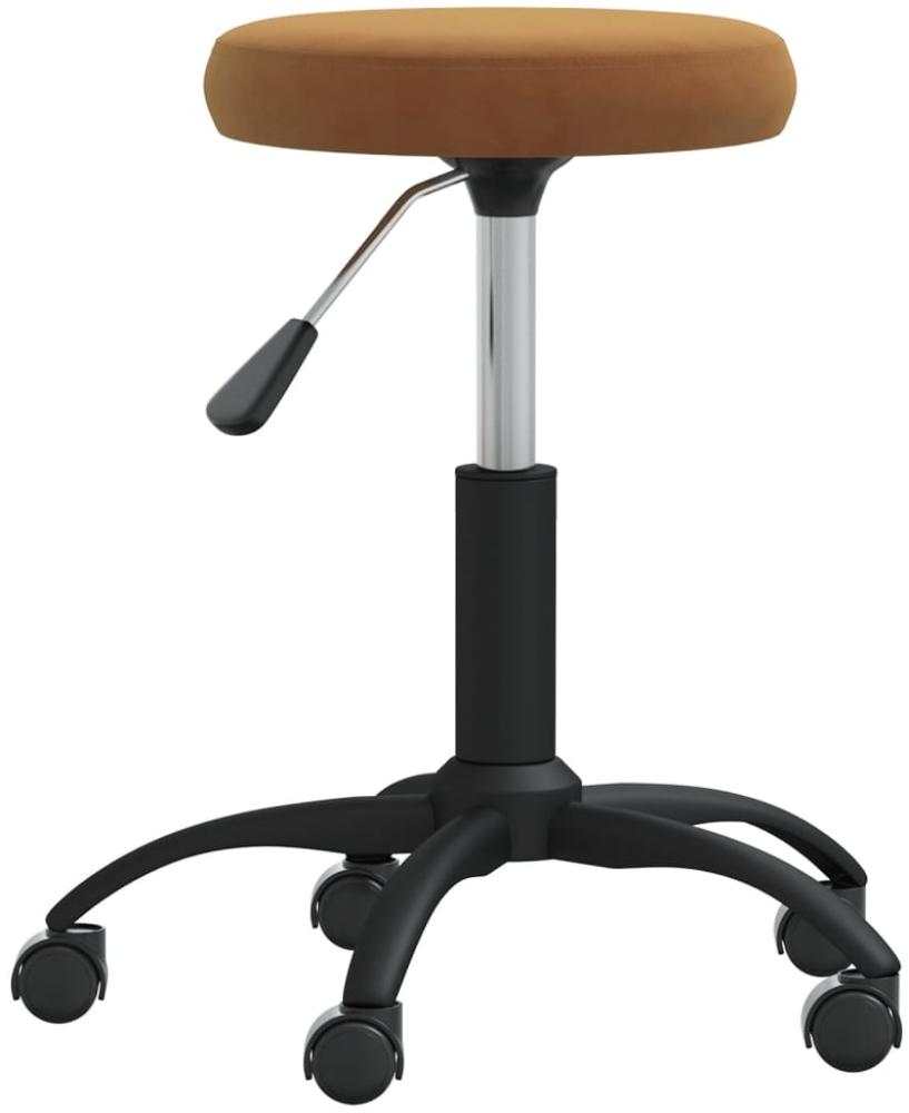 vidaXL Massagehocker Samt Braun 3085736 Bild 1