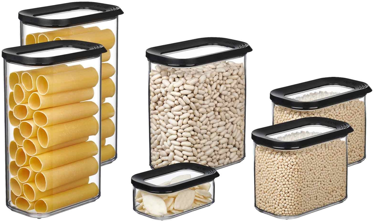 Mepal MODULA Vorratsdosen Set 6-teilig schwarz Bild 1