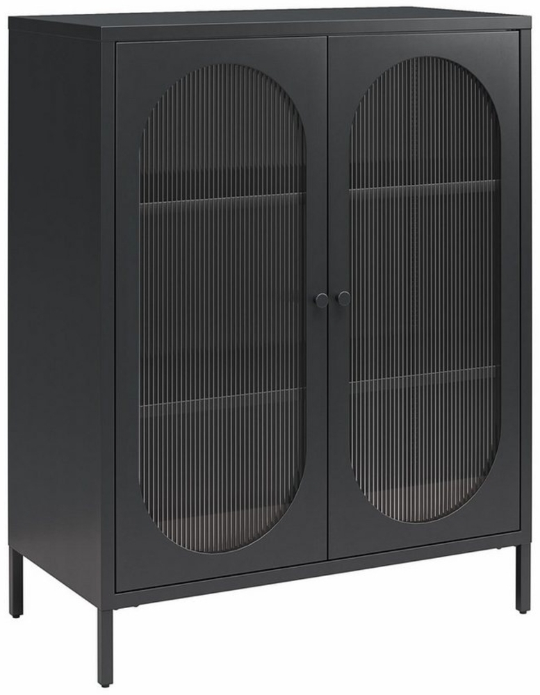 loft24 Highboard Luna, Anrichte aus Metall mit 2 Glastüren Bild 1