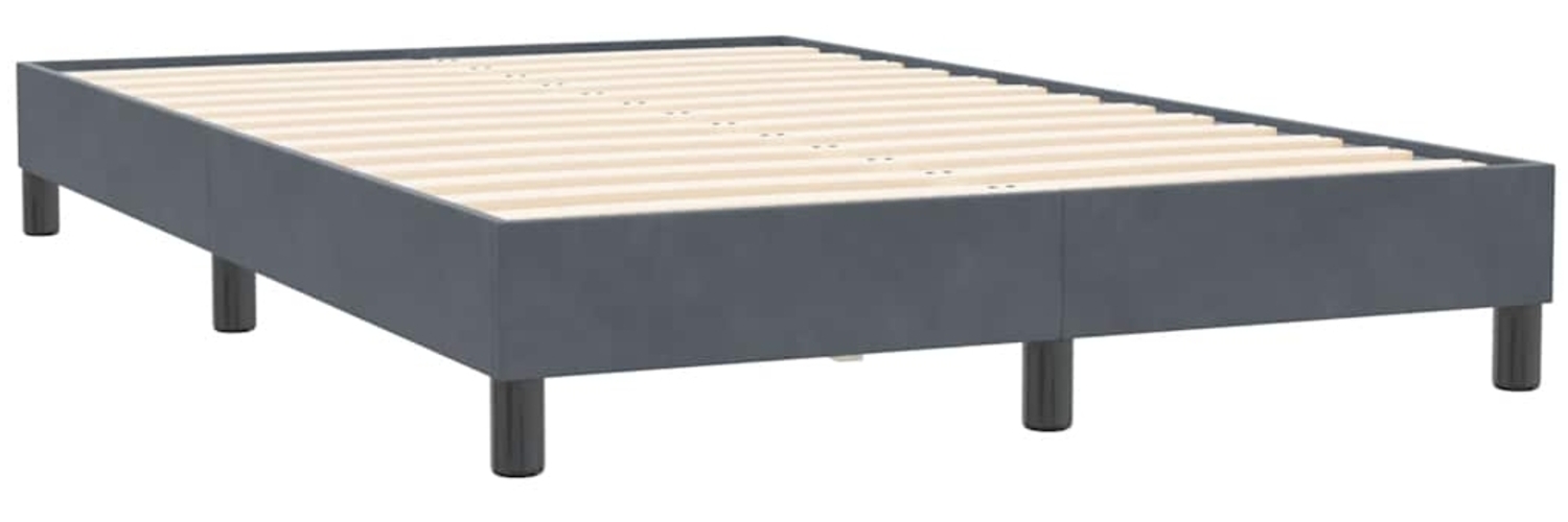 vidaXL Bettgestell ohne Matratze Dunkelgrau 120x210 cm Samt 4101350 Bild 1