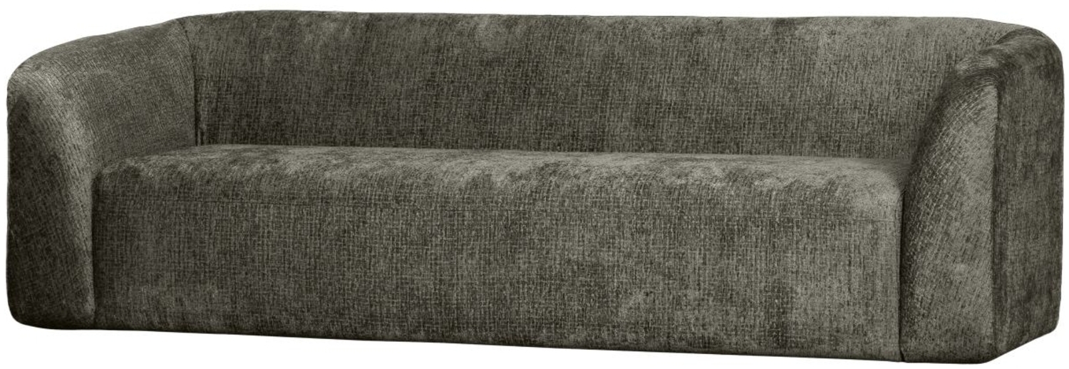 Sofa Sloping 3-Sitzer aus Struktursamt, Frost Bild 1