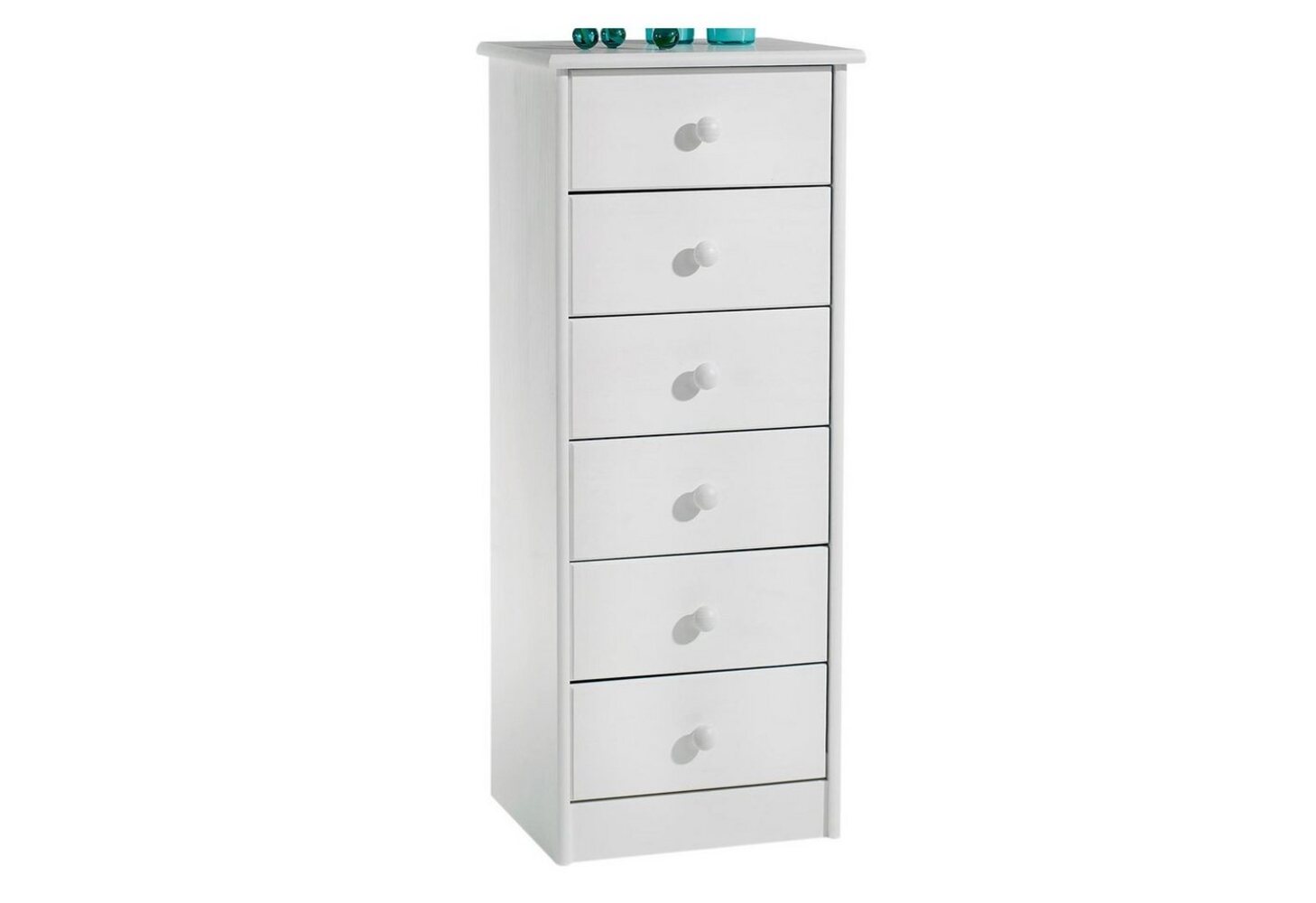 IDIMEX Kommode RONDO, Kommode Hochschrank mit 6 Schubladen Highboard Kiefer massiv lackiert Bild 1