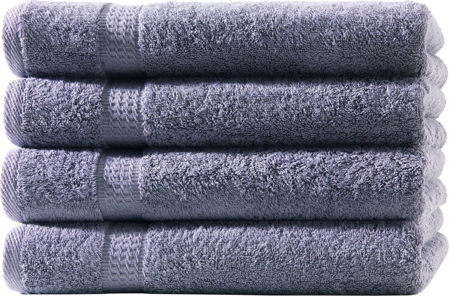 4X Handtuch | Anthrazit | 100% Baumwolle Frottier | Oeko-TEX® Standard 100 | Premium Qualität 500 g/m² Bild 1