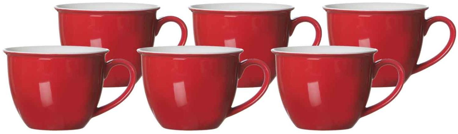 Ritzenhoff & Breker DOPPIO Milchkaffeetasse 350 ml rot 6er Set Bild 1