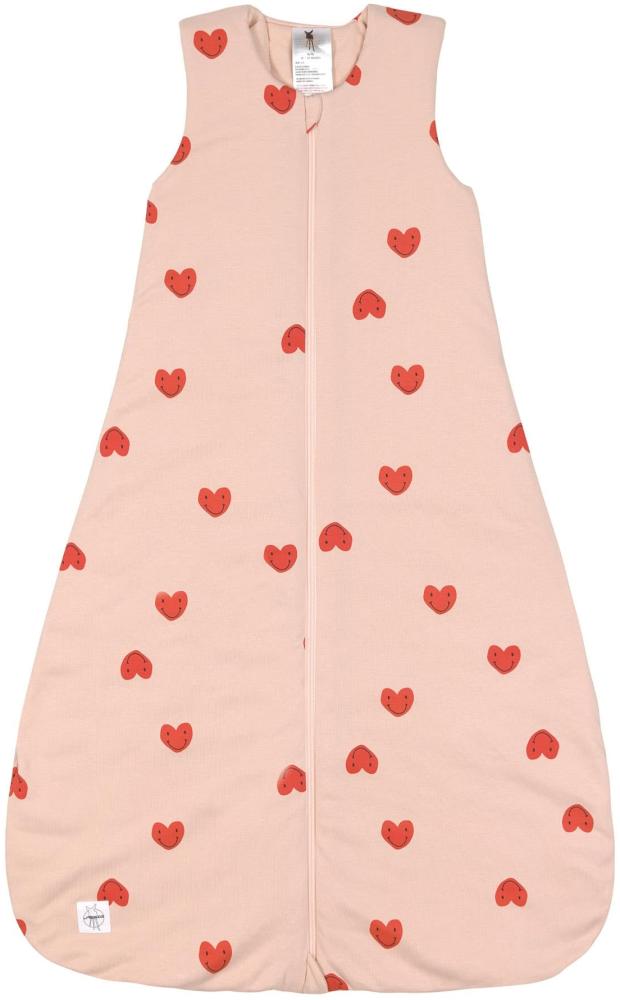 LÄSSIG Baby Schlafsack ärmellos aus Bio Baumwolle 2,5 TOG/Sleeping Bag Heart peach rose, Größe 74/80 Bild 1