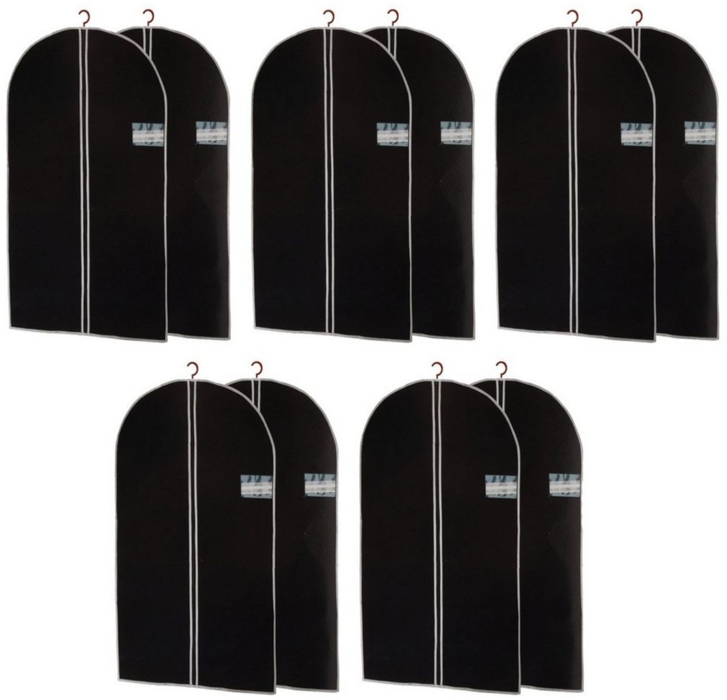 HAC24 Kleidersack Kleiderhülle Schutzhülle Kleidersack Aufbewahrungs Hülle Vliesstoff (Set, 10 St, 150 x 60 cm) mit Reißverschluss & Sichtfenster Bild 1