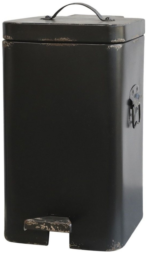 Abfalleimer Mülleimer Treteimer Metall Schwarz H 40 cm Chic Antique 64058824 Bild 1