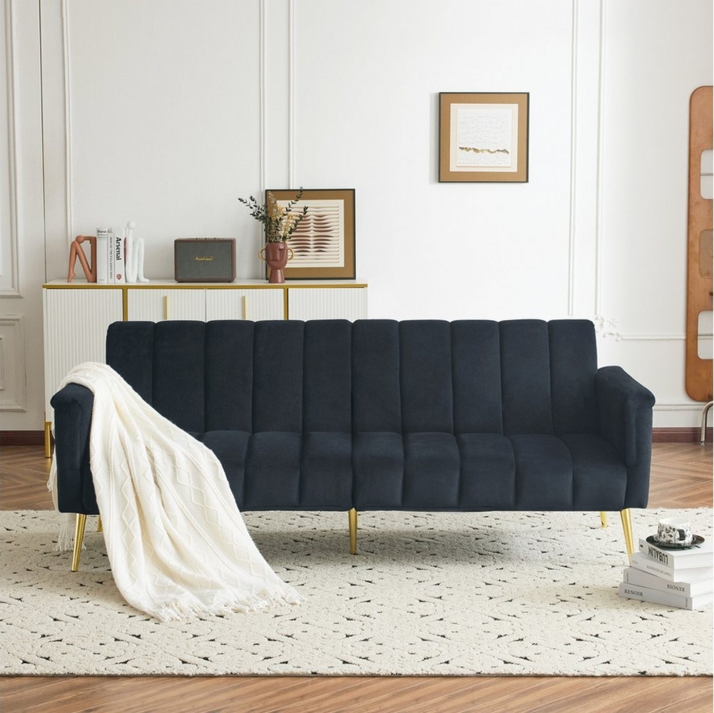 REDOM Schlafsofa klappbares Schlafsofa,Funktionsbett, Multifunktionales Schlafsofa mit verstellbarer Rückenlehne & Armlehnen, Samtstoff, ideal für Wohnzimmer und Gästezimmer, mit Relaxfunktion Bild 1