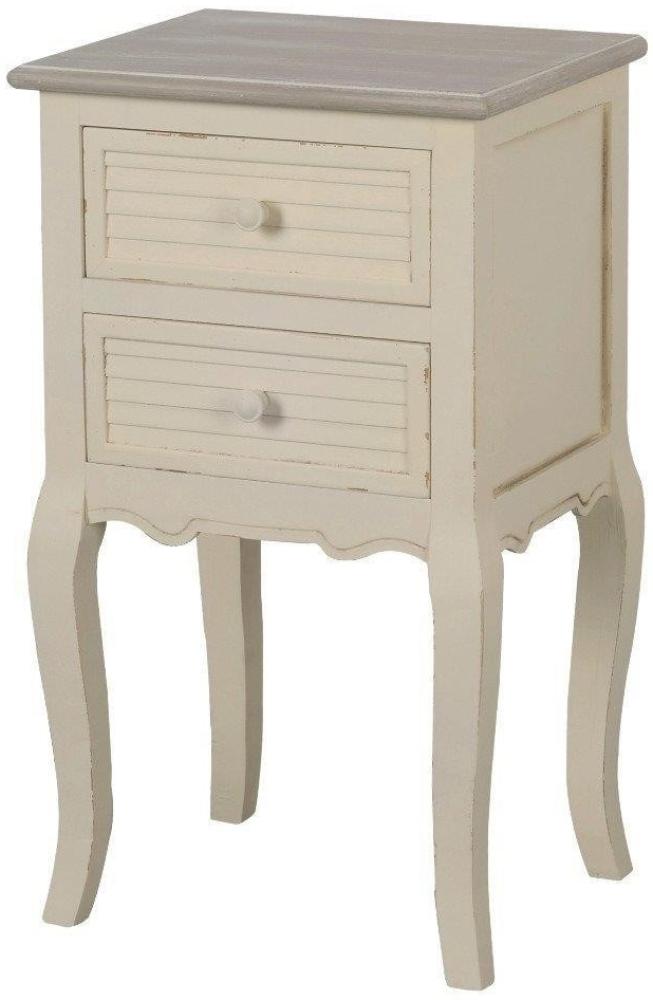 Livin Hill Nachttisch Pesaro Creme, hellbraune Spitze PE021 Bild 1