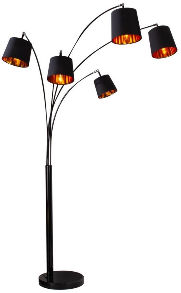 riess-ambiente Stehlampe LEVELS 205cm schwarz / gold, ohne Leuchtmittel, Wohnzimmer · mit Lampenschirm · Metall · Retro Bild 1