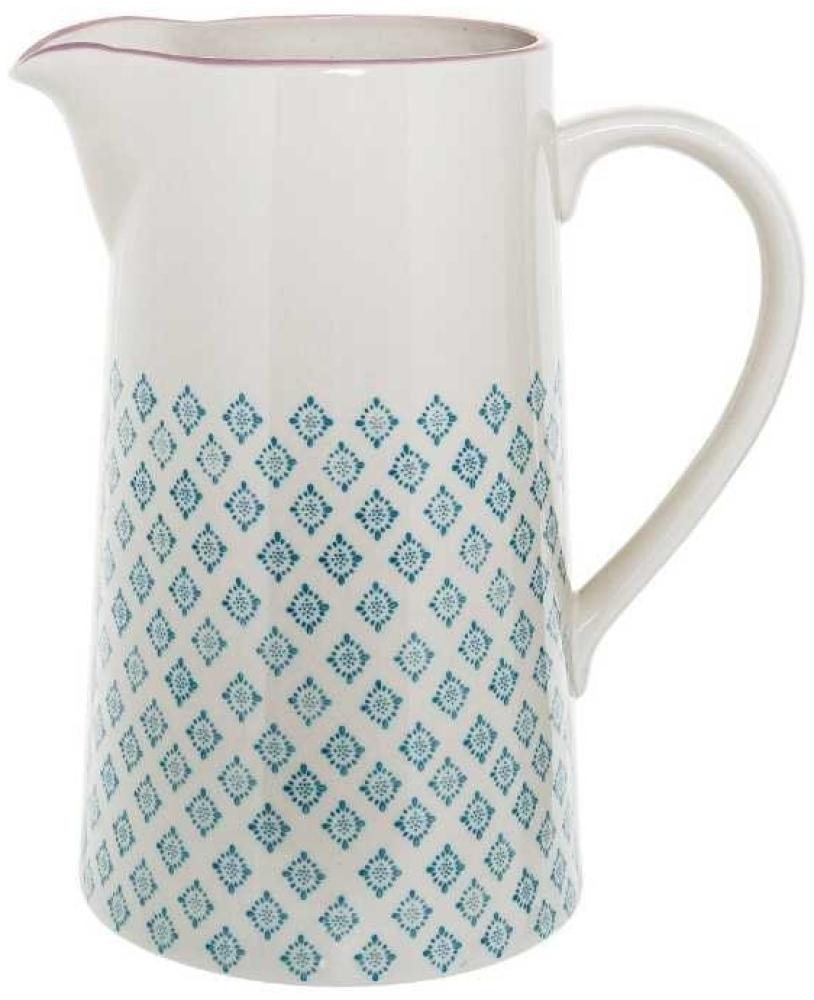 Bloomingville Karaffe Bloomingville Krug PATRIZIA Blau Weiß 2,0 Liter Bild 1