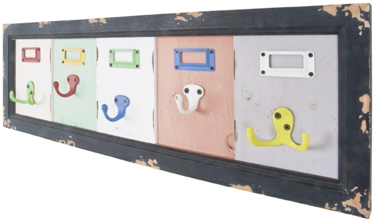 Garderobenhaken >Xara< in vintage aus Massivholz - 66 x 21 x 5 cm (BxHxT) Bild 1