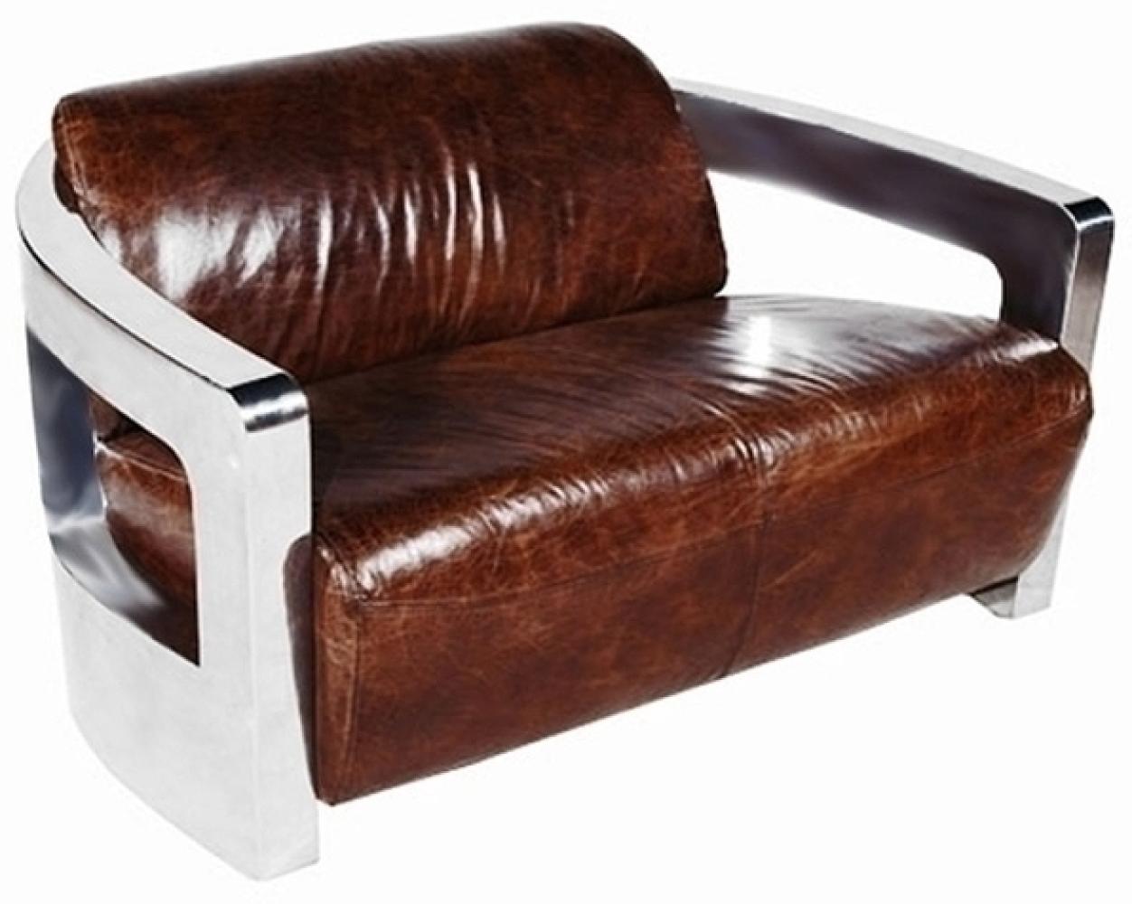 Mars 2-Sitzer Sofa Rindsleder Vintage Cigar Bild 1